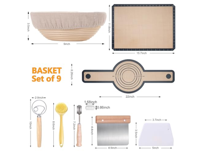 Чаша для расстойки, корзина баннетон в форме сердца, круглый подъемник для домашнего хлеба