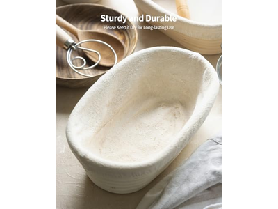 Силиконовый баннетон и нож, антипригарный, 500 г, овальный, лучший хлеб Lee Valley с подъемником