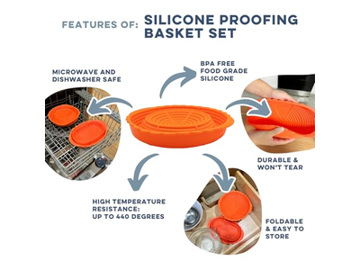 Силиконовая корзина для выпечки хлеба, подарочные корзины для закваски с предметами для маффинов и печенья