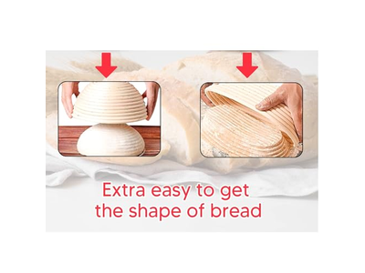 Круглая корзина для расстойки хлеба 9 дюймов, набор из 2 штук