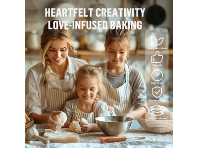 Набор для закваски с круглой ротанговой корзиной для расстойки хлеба