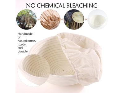 Корзина для расстойки хлеба с вкладышем для закваски