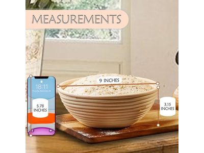 Корзина для расстойки хлеба с вкладышем для закваски