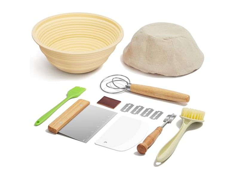 Прямоугольная круглая корзина для хлеба 10 дюймов, овальная корзина с плетеной подкладкой, 7 корзин