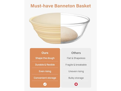 Прямоугольная круглая корзина для хлеба 10 дюймов, овальная корзина с плетеной подкладкой, 7 корзин