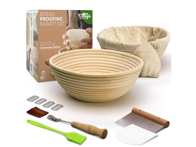 Овальная ротанговая корзина для ферментации хлеба, баннетон для расстойки, 9 дюймов круглая