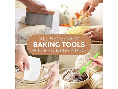 Овальная ротанговая корзина для ферментации хлеба, баннетон для расстойки, 9 дюймов круглая