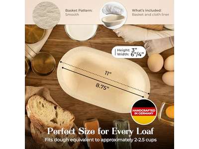 Профессиональная овальная форма для баннетона с еловым деревом и ротангом