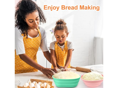 Корзина для расстойки из пластика и ротанга, набор для хлеба, контейнер для стартера, ферментация, синий