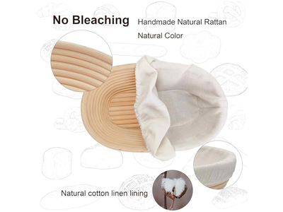 Набор корзин для расстойки для домашних пекарей, хлеб на закваске, оптовая продажа баннетонов