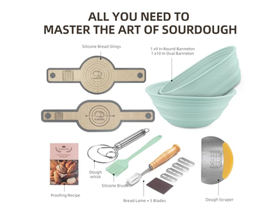 Кольцевая корзина для расстойки хлеба, различные дизайны, экологичный набор 15 дюймов