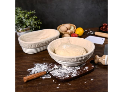 Круглая корзина для расстойки хлеба с вкладышем