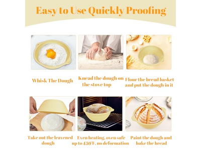 Круглые корзины для хлеба с вкладышами, корзины для расстойки, кольцевая форма