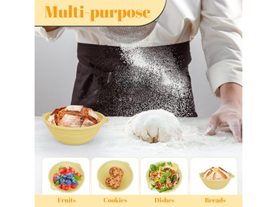 Круглые корзины для хлеба с вкладышами, корзины для расстойки, кольцевая форма