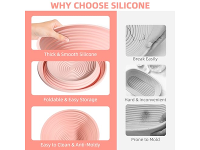 Круглая овальная корзина для ферментации, плетеный хлеб, PP баннетон, багет, торт, вязка